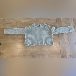 Nordstrom Green Waffle Knit Sweater